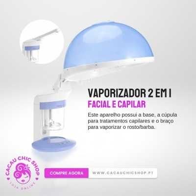 Vaporizador 2em1 Facial e Capilar Vapor Ozono Estética Limpeza de Pele