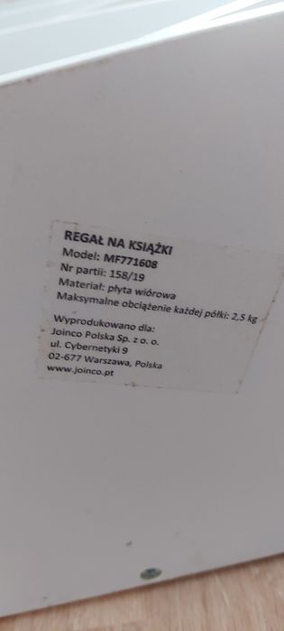 Regał na książki