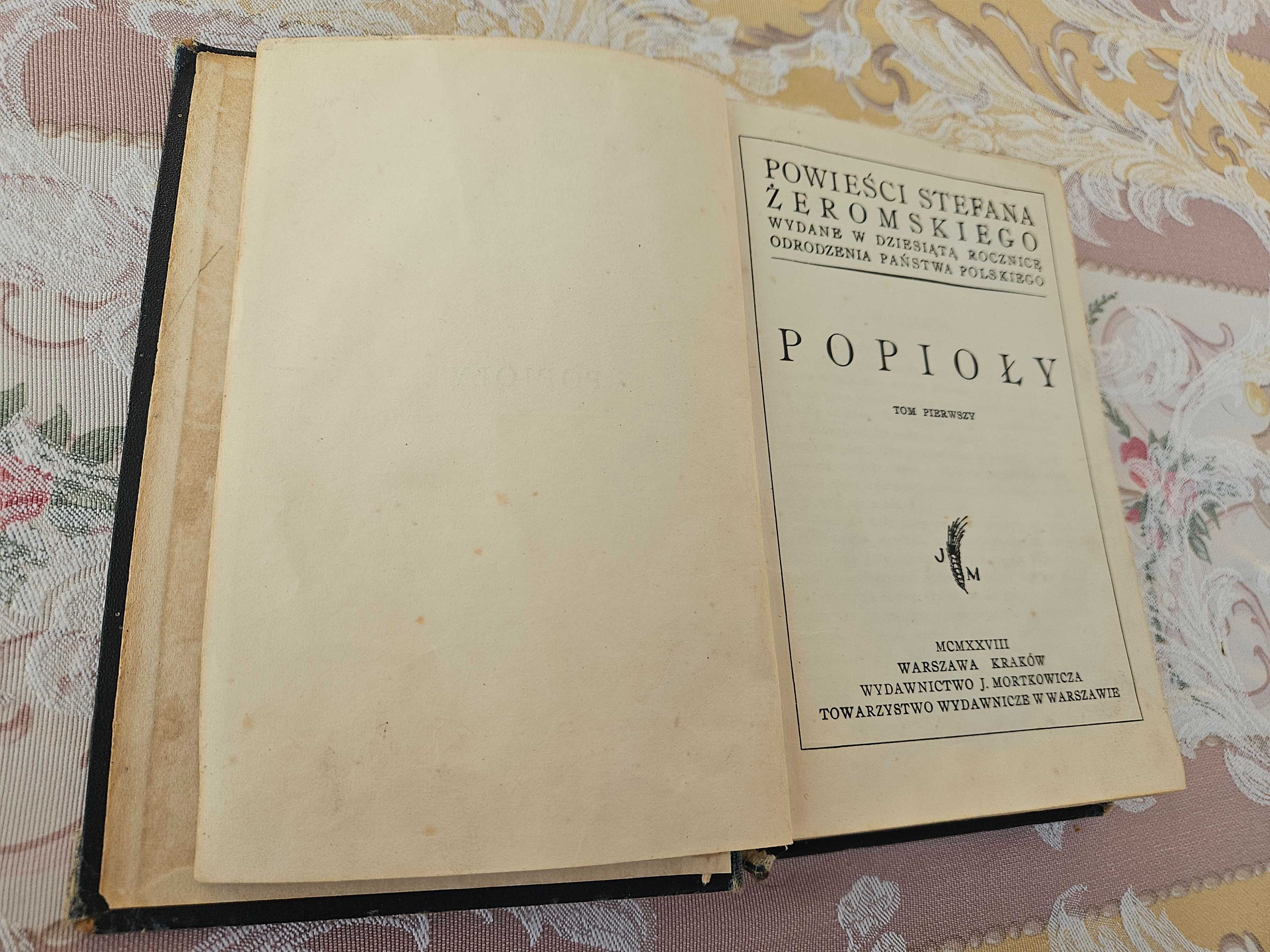 Popioły Stefan Żeromski tom 1 1928