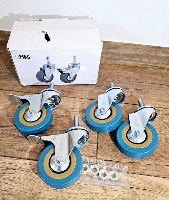 Zestaw jezdny koła obrotowe 4 szt 75 mm