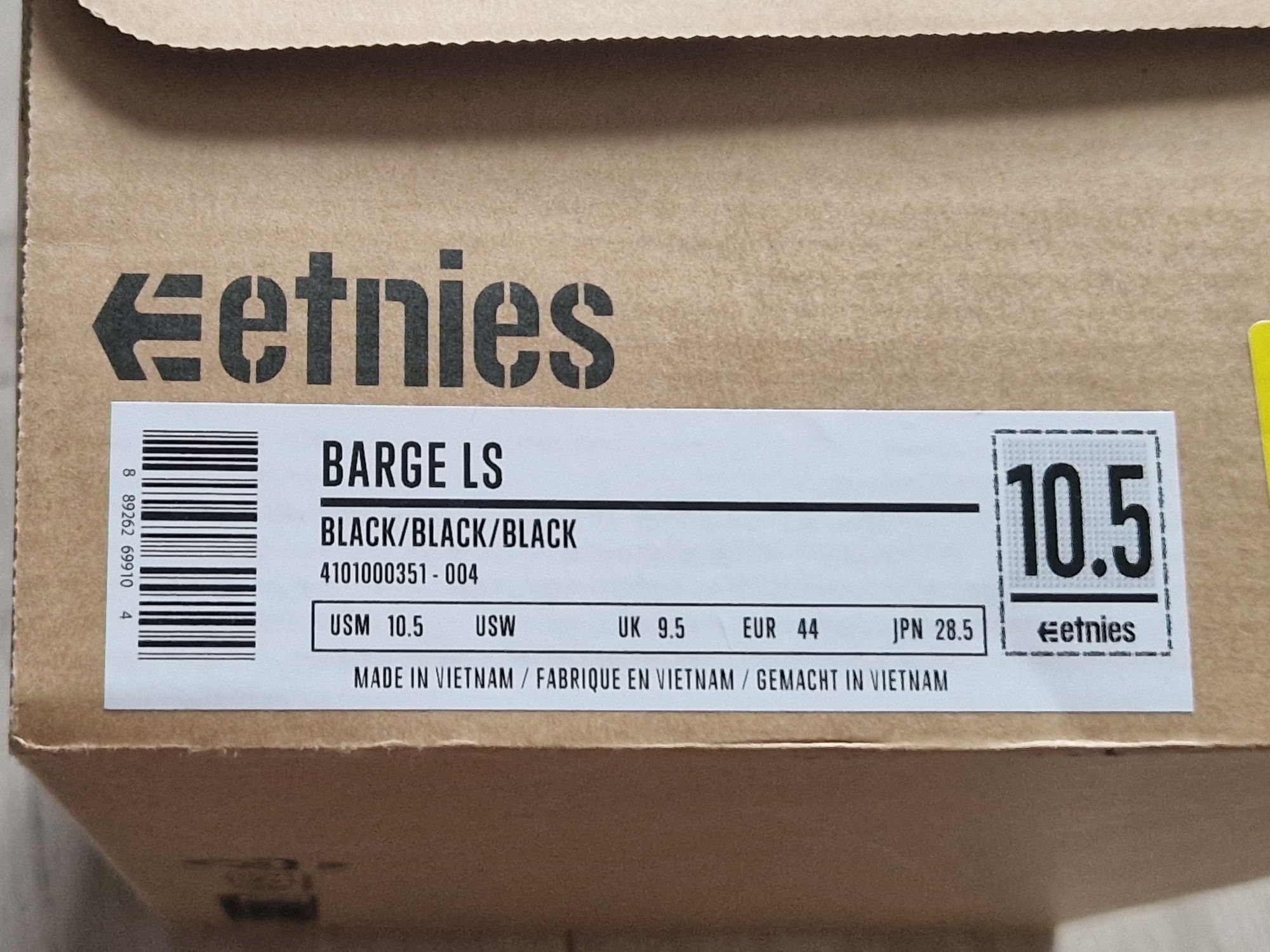 Nowe buty Etnies Barge LS black/black roz. 44 28,5cm
