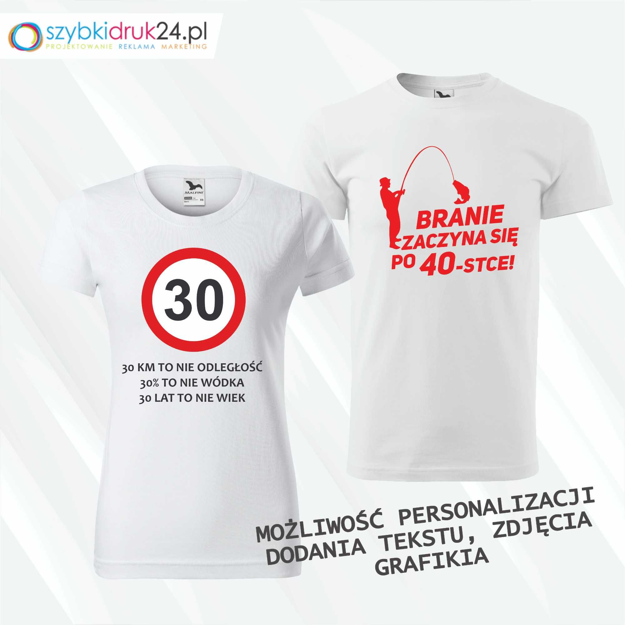 Śmieszna koszulka na urodziny, urodzinowa ona & on - PERSONALIZACJA
