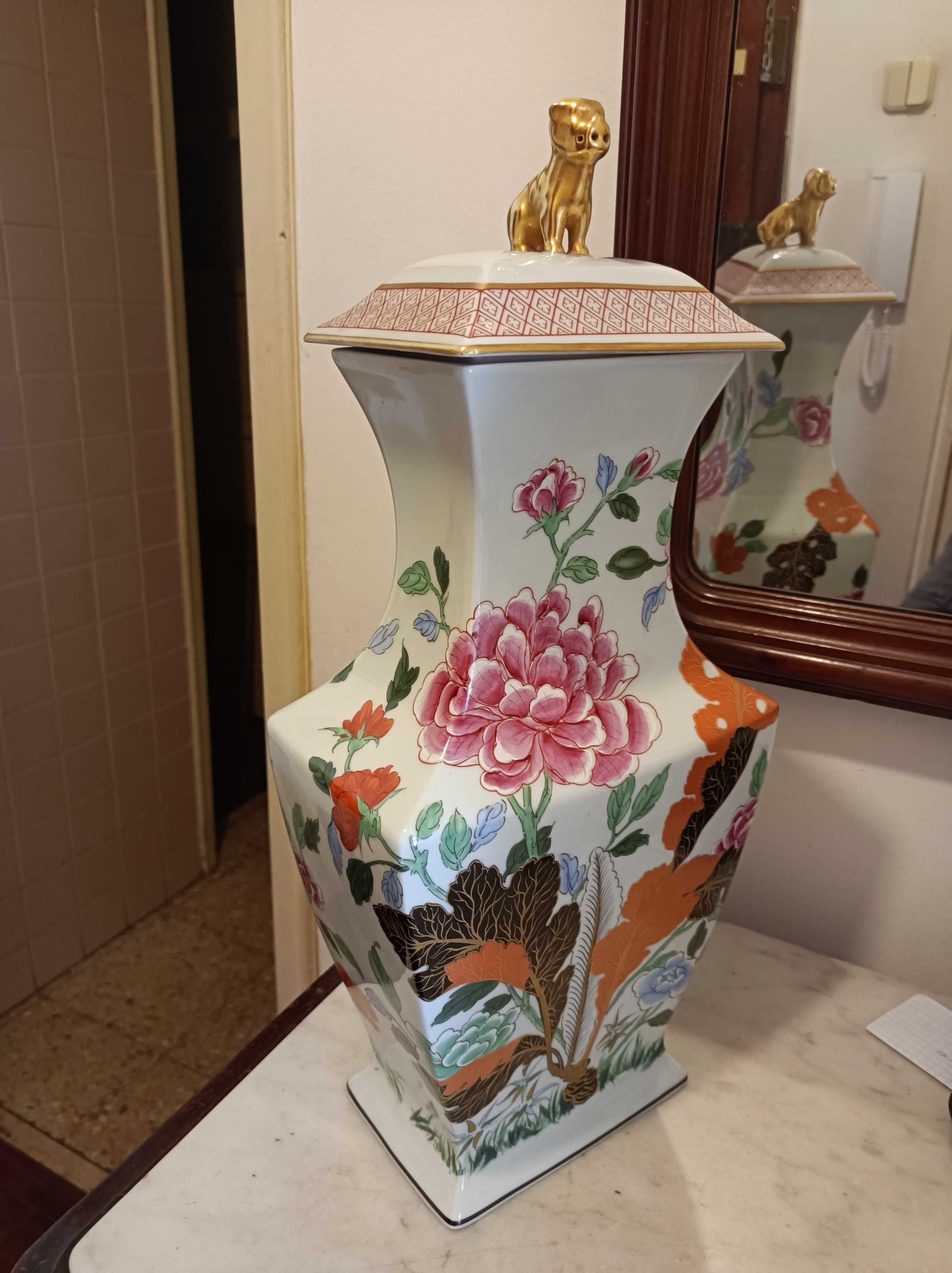 Talha / vaso em porcelana policromada, Vista Alegre
