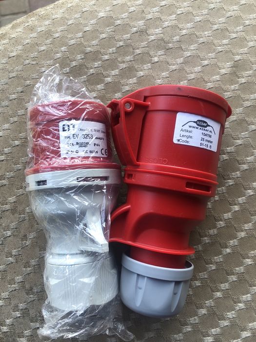 Вилка розיем силовий 32А