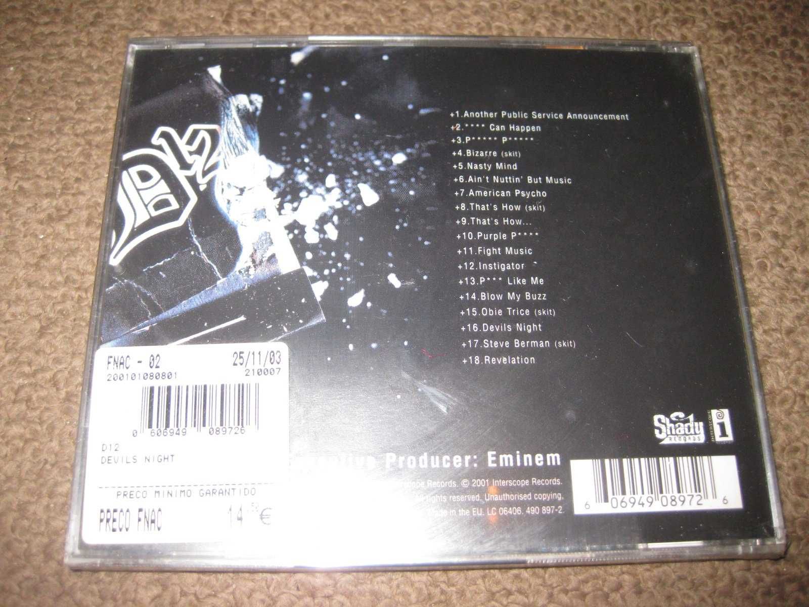 CD dos D12 "Devil's Night" Selado/Portes Grátis!