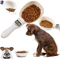 Łyżka z miarką waga na karmę dla psa kota zwierząt przenośna lcd