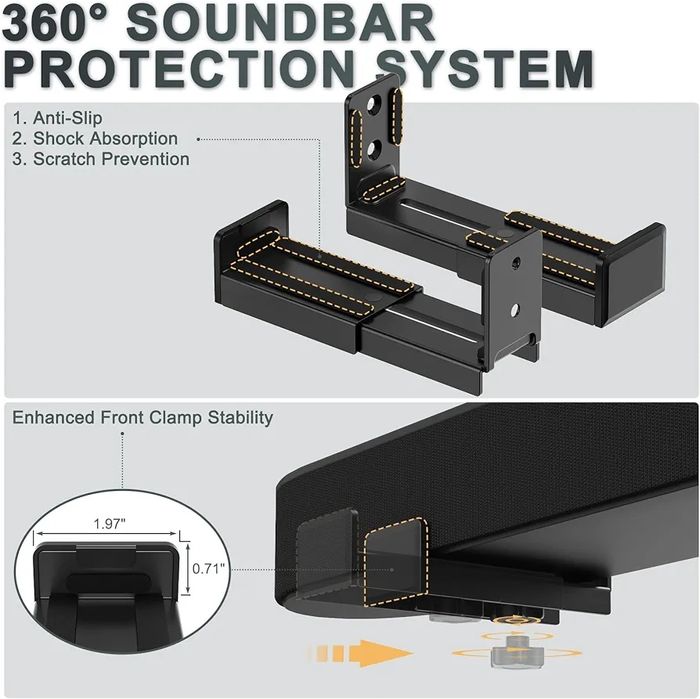 Тримач для саундбару сталевий регулюється