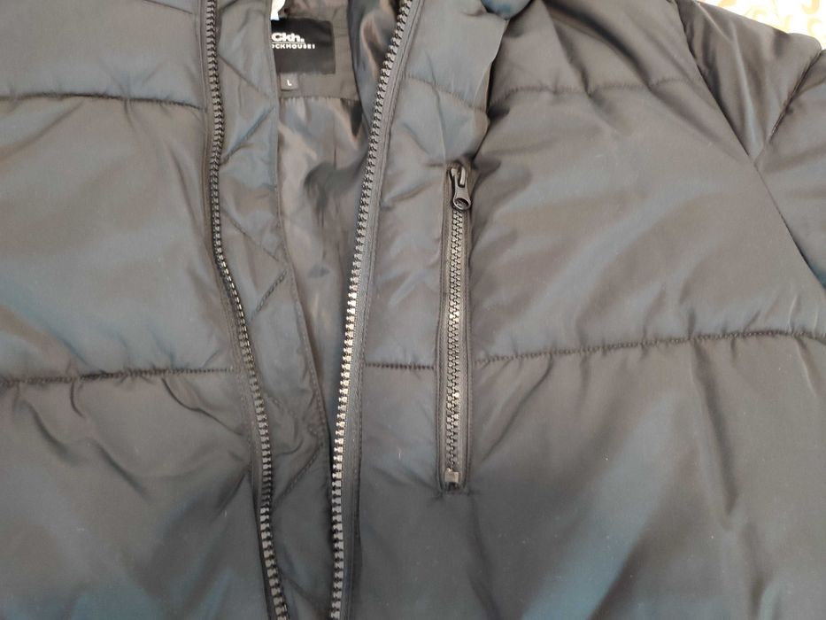 Kurtka zimowa płaszcz roz. L puchowa z kapturem długa