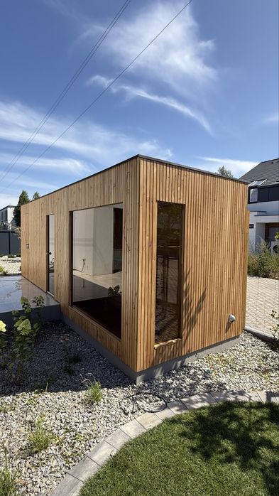 Sauna zewnętrzna ogrodowa.