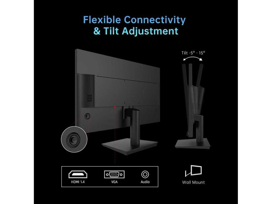 Monitor de Jogos KTC H24V13 23.8Polegadas 100Hz 1920X1080 Adaptivesync