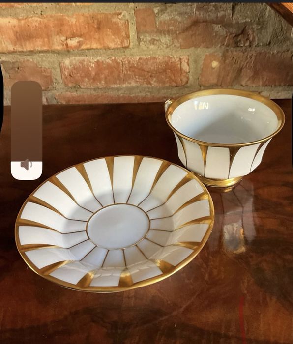 Filiżanka ze spodkiem do kawy herbaty Furstenberg Grecque Athena