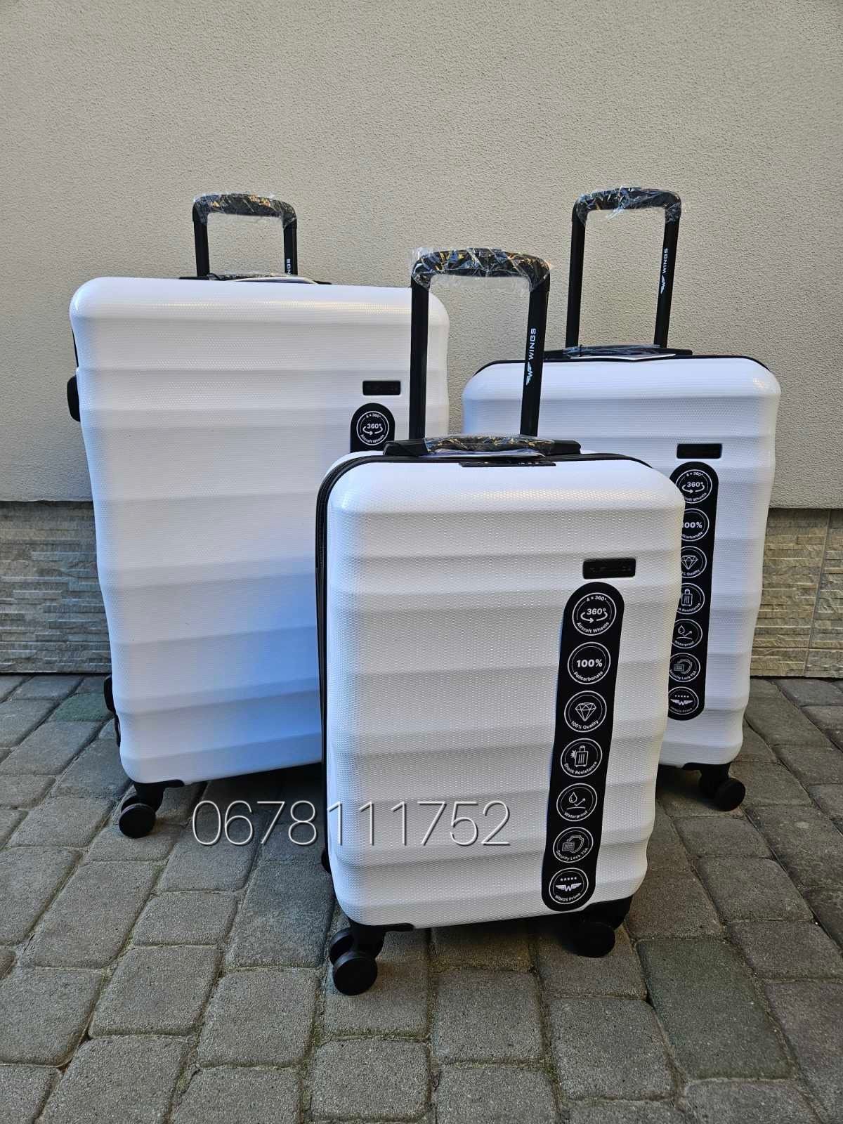 РОЗМІР L РОЗПРОДАЖ WINGS PC17268 Польща 100% полікарбонат валізи