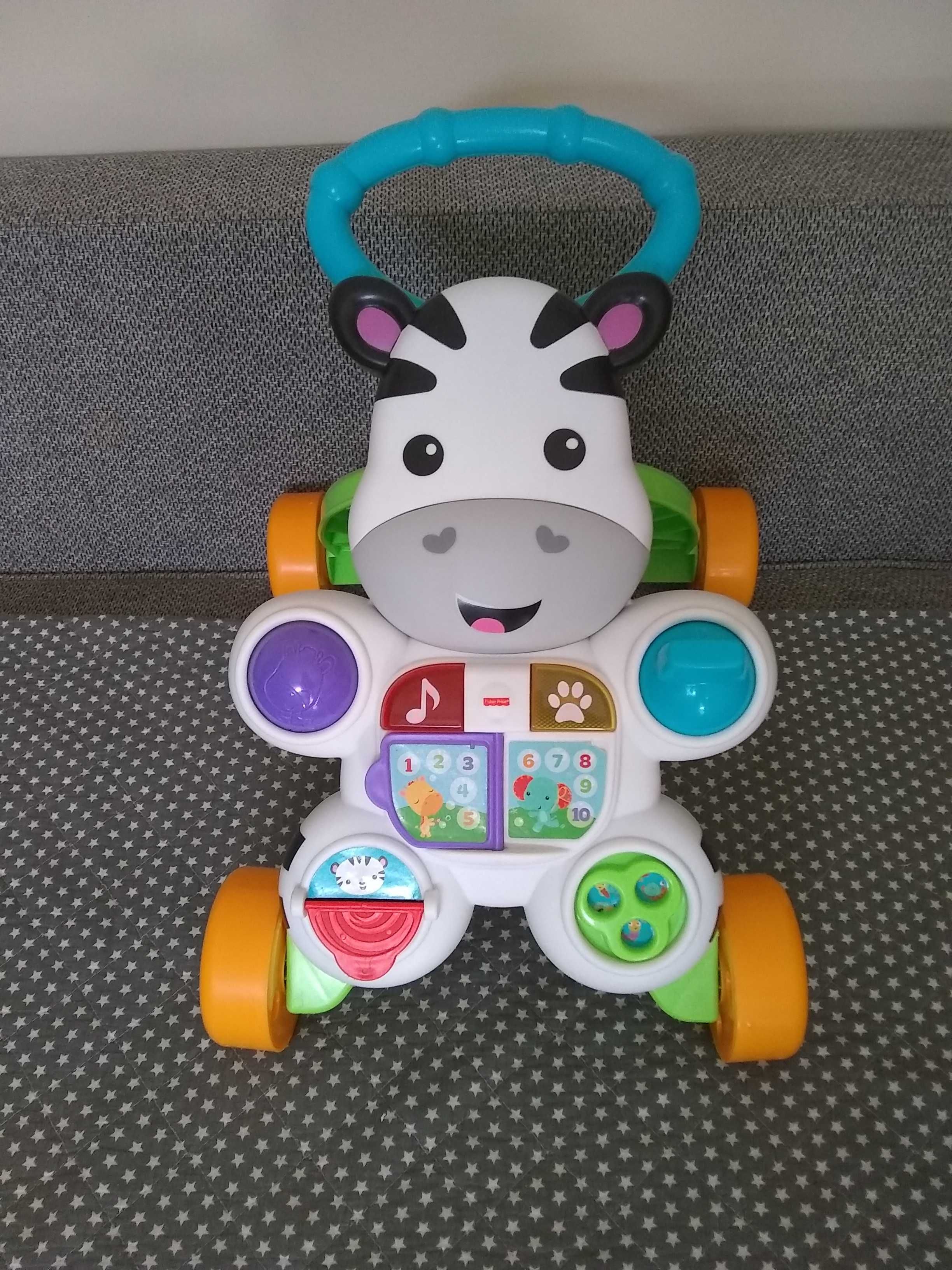 Chodzik pchacz zebra Fisher Price polska wersja językowa