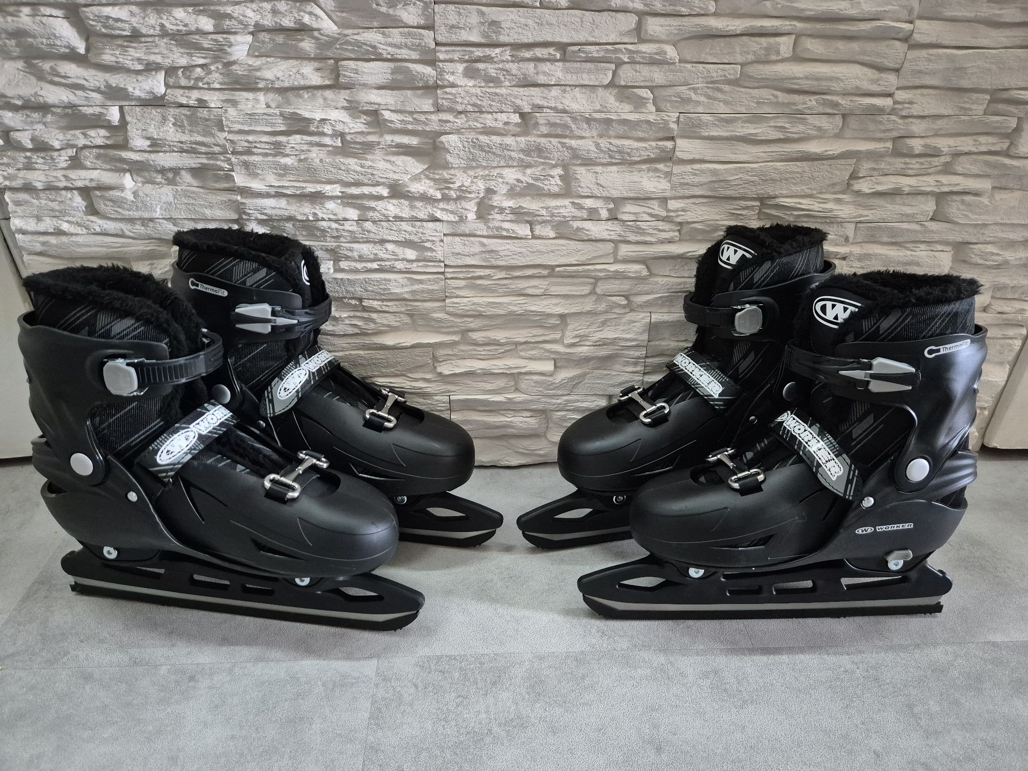Łyżwy rekreacyjne WORKER Niorto Black R. 37-41 DWIE SZTUKI