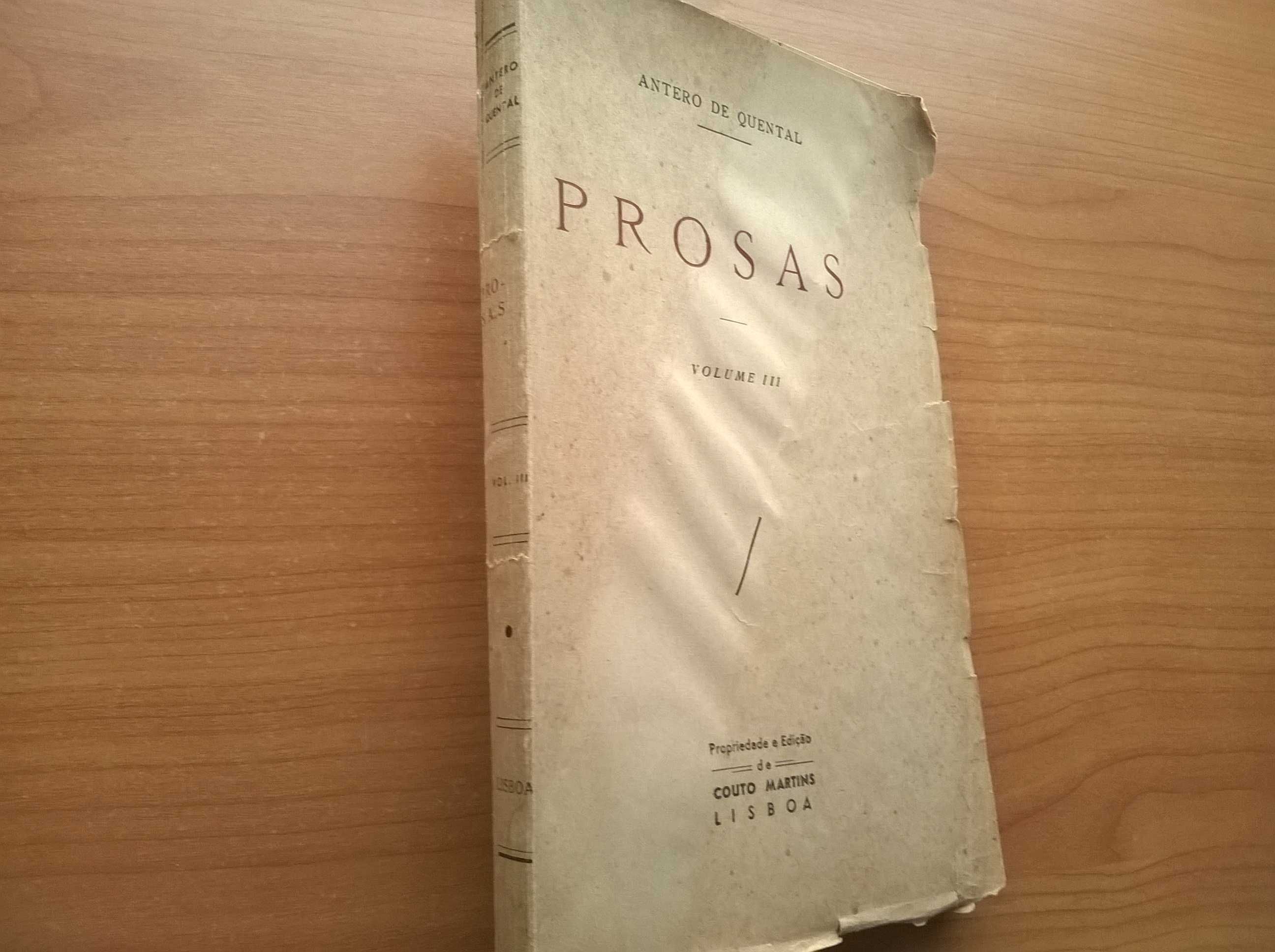 Prosas (volume III de 1946) - Antero de Quental