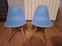 Krzesło dla dzieci niebieskie błękitne 2 sztuki
