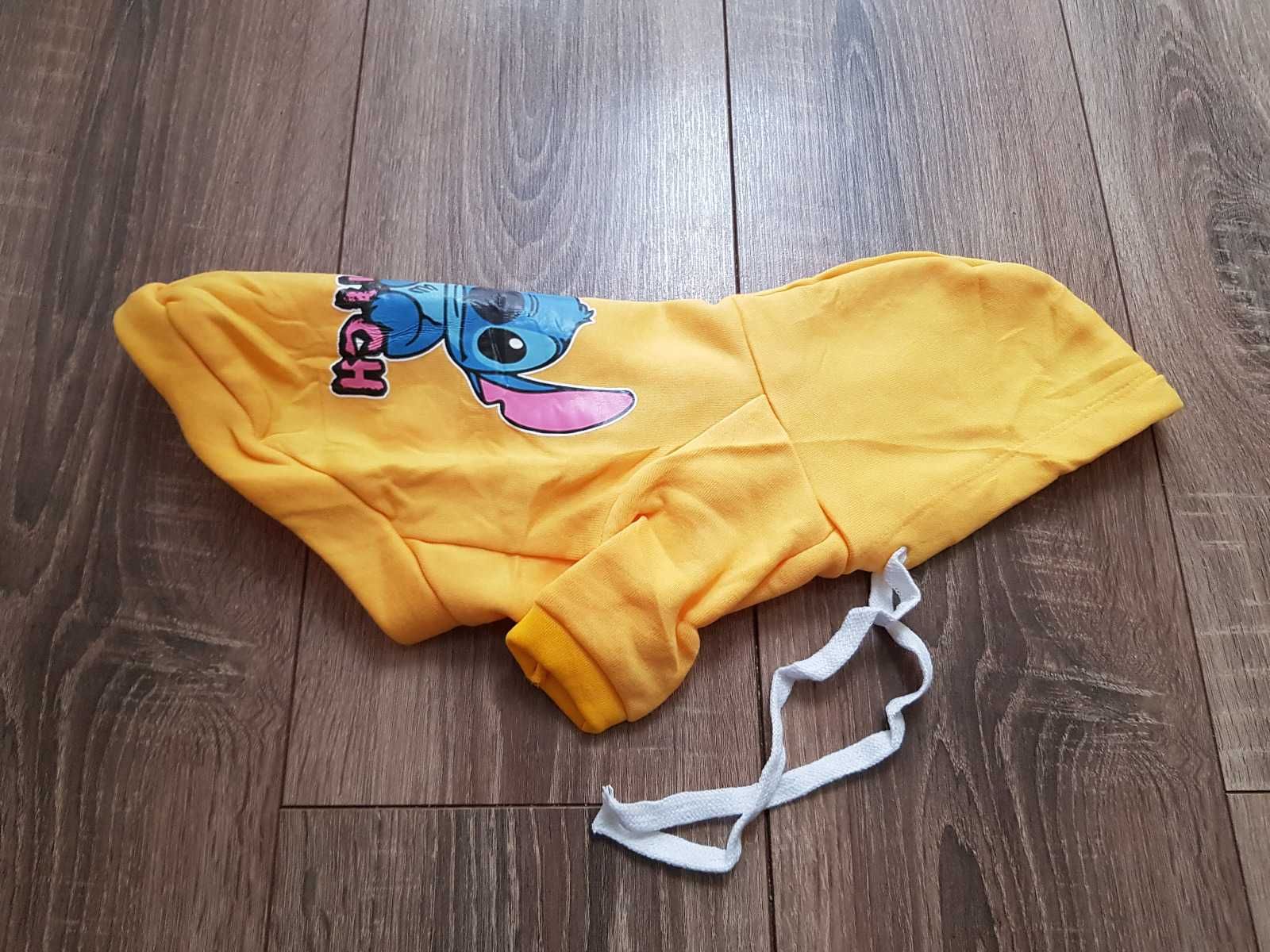 Żółta bluza z kapturem dla psa Lilo i Stitch Disney S ubranko