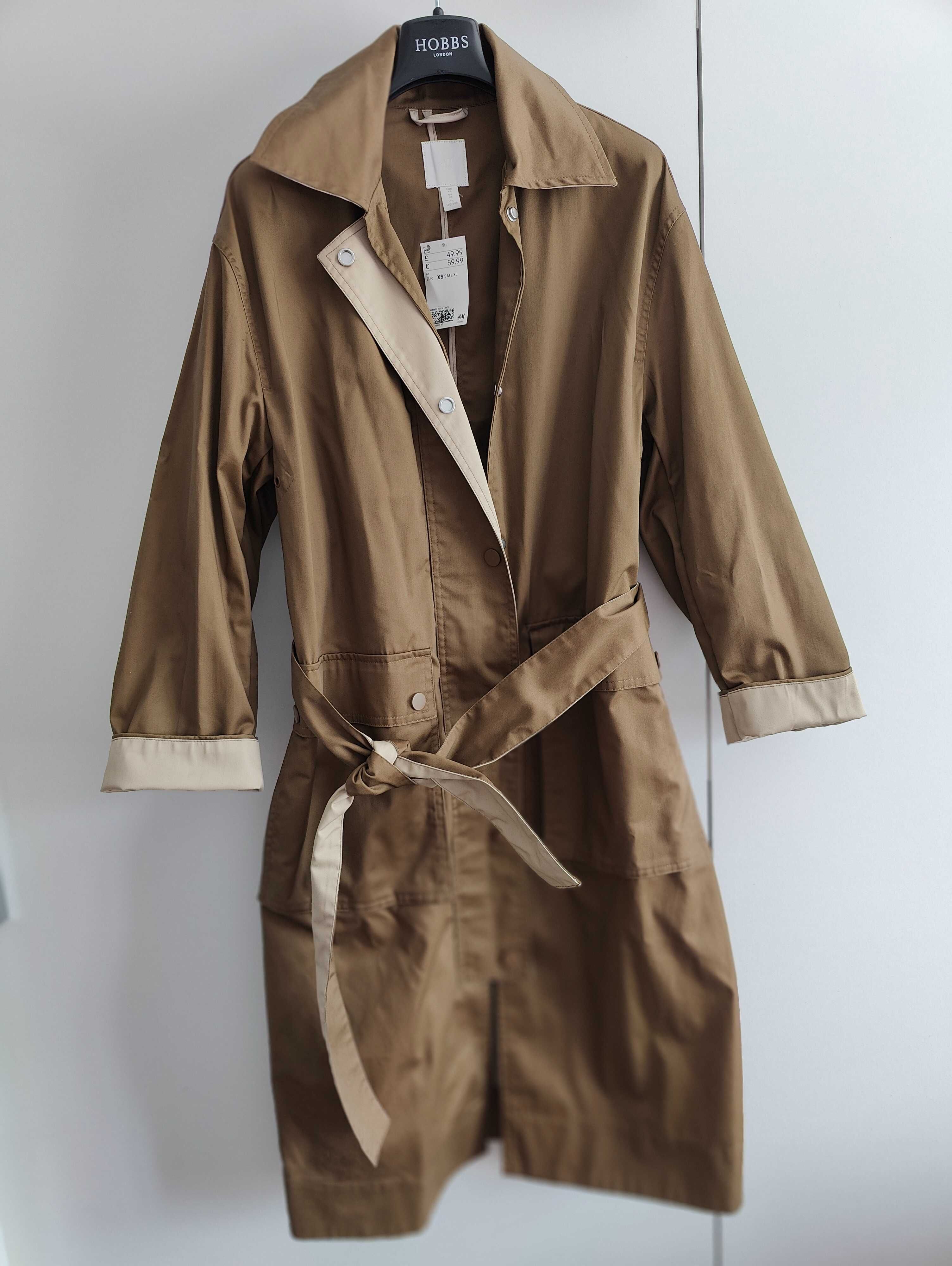Пальто оверсайз H&M хакі