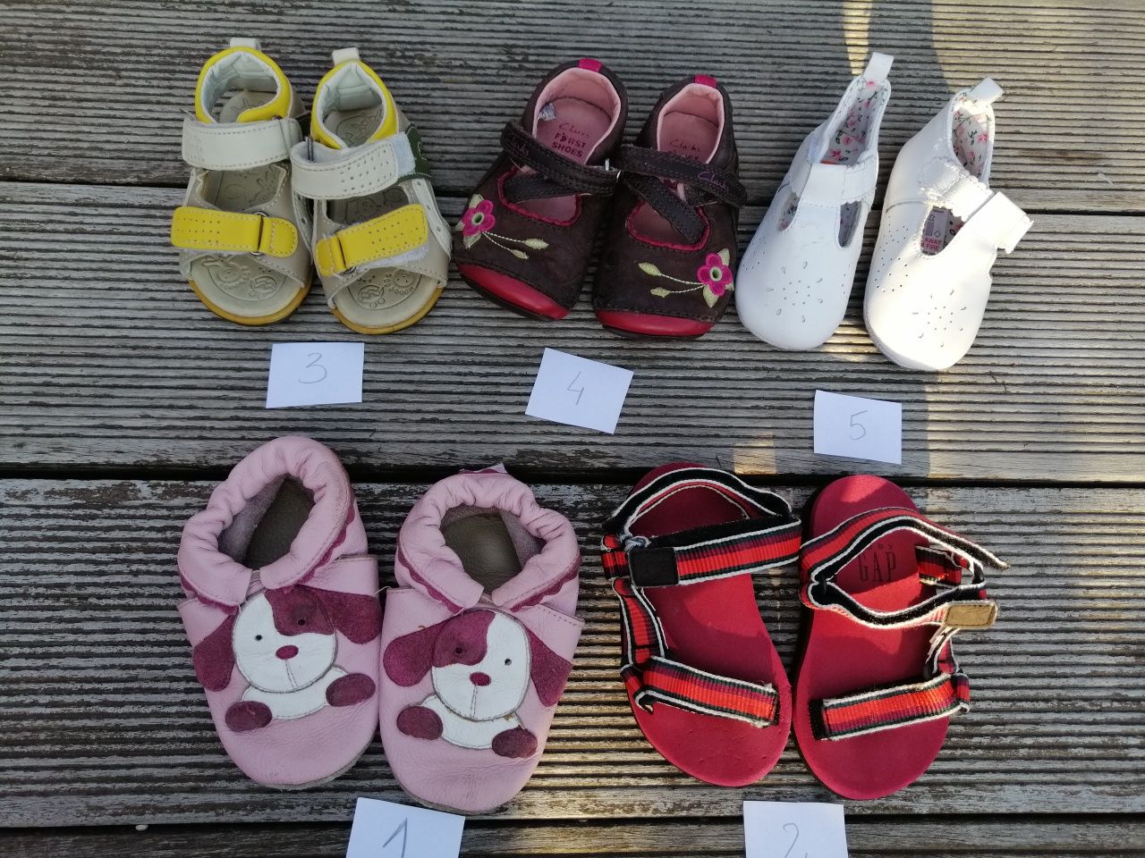 Buty, buciki 19, GAP, Clarks, sandałki, kapcie, niechodki do chrztu