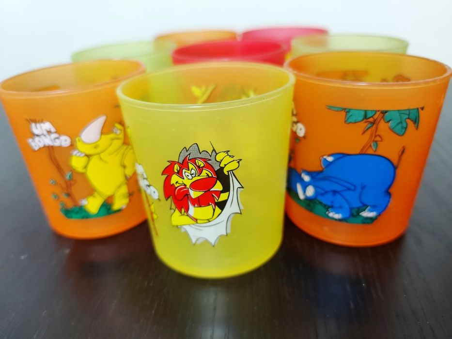 Lote de 8 Copos para Criança - Um Bongo (Novos - 25 cl)