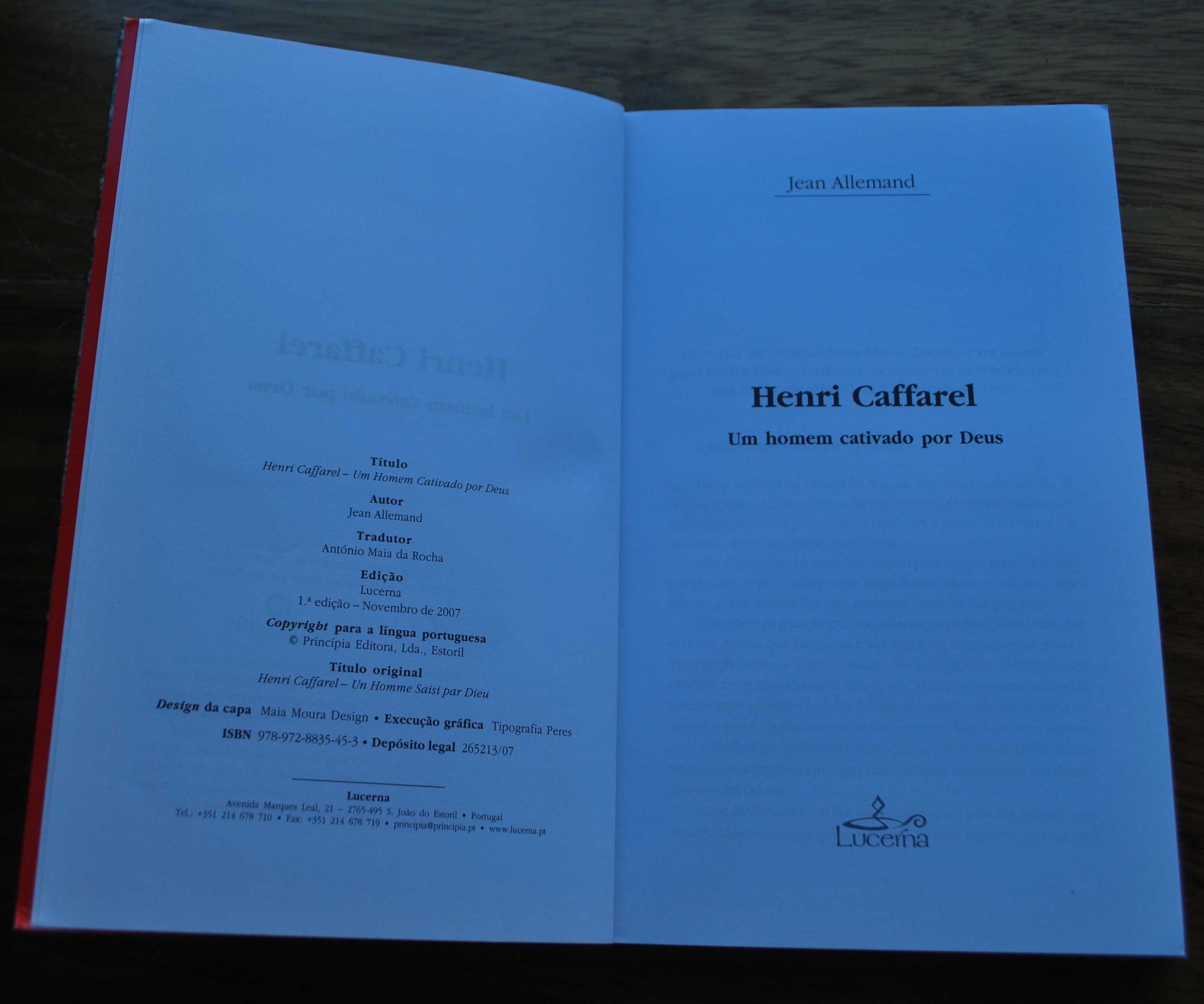 Henri Caffarel Um Homem Cativado Por Deus de Jean Allemand