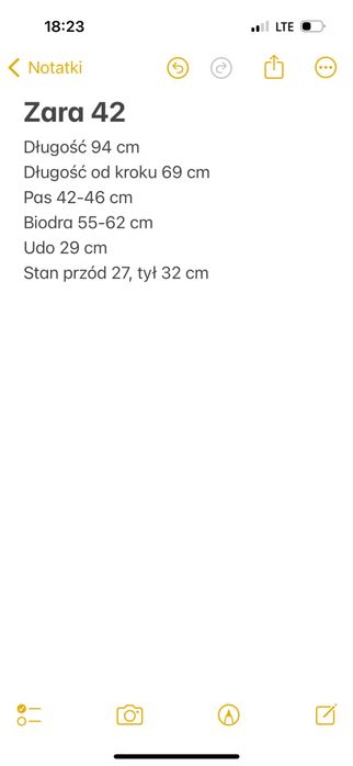 Spodnie dżinsy Zara rozmiar 42