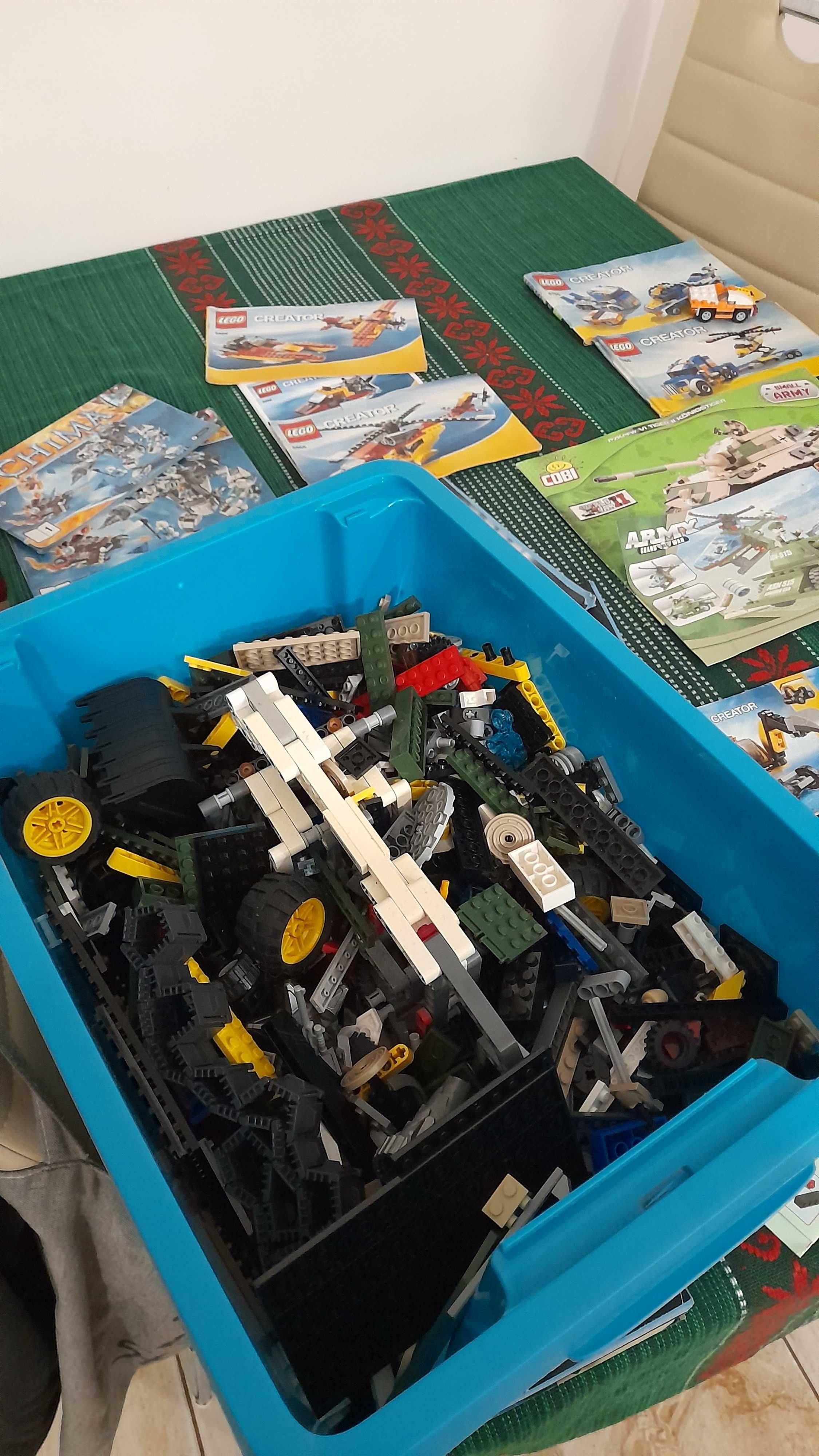 ok.5 kg Lego klocków w tym ruchome-20 zabawek, 11 zestawów, INSTRUKCJE