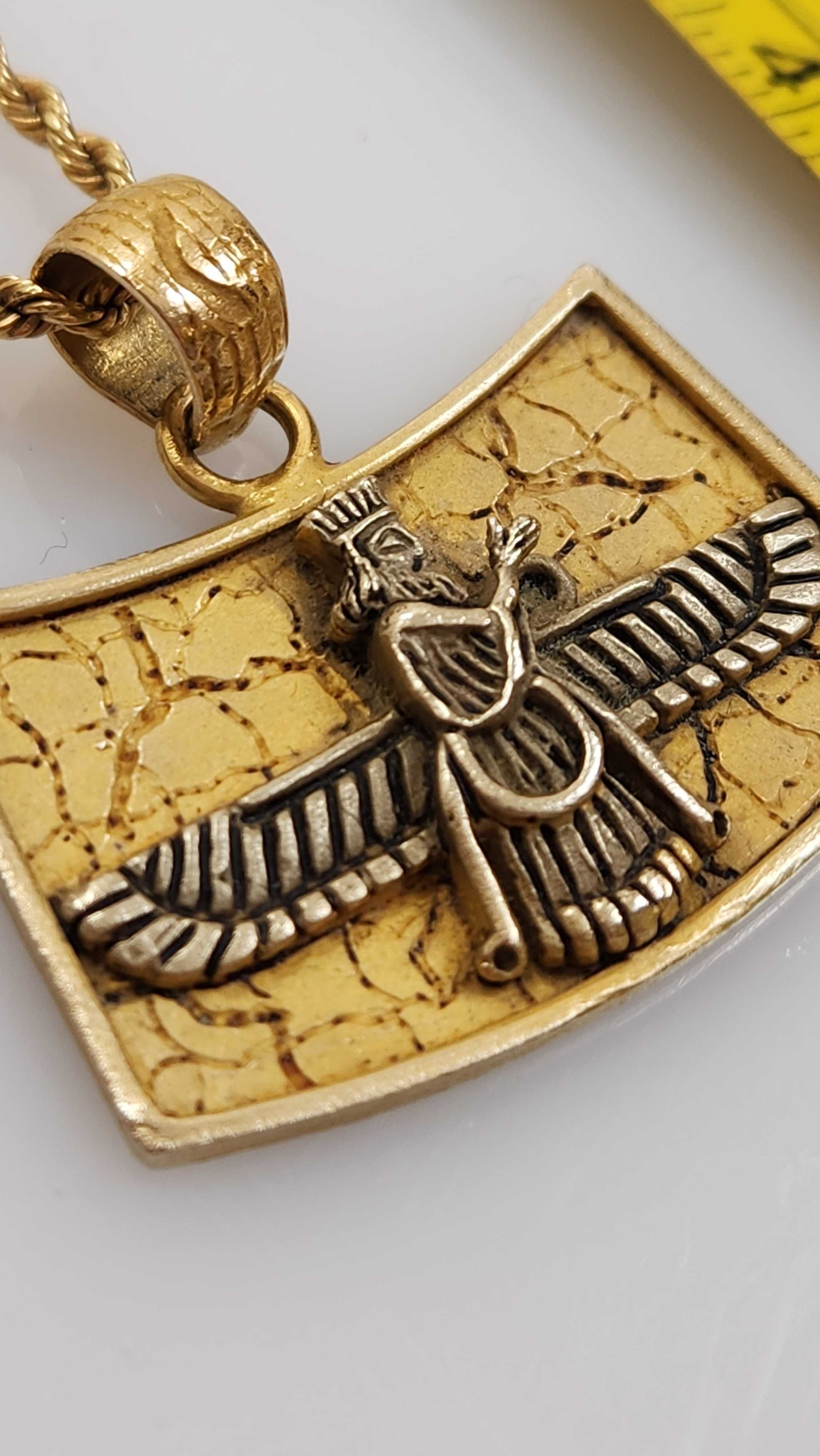 Naszyjnik złoty złoto z łańcuszkiem 750 próba zaratuszjanizm gold