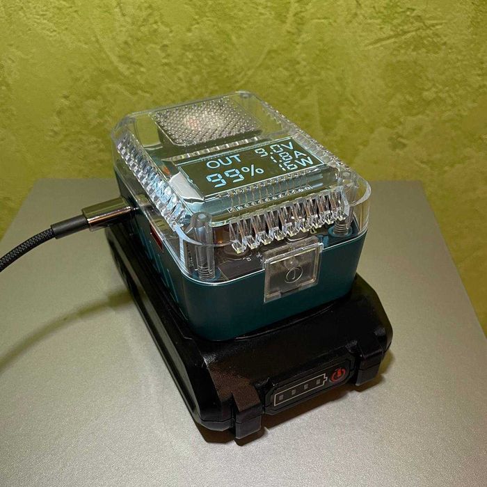 Адаптер на акумулятор з макітовською посадкою, PD, Повербанк, 140w