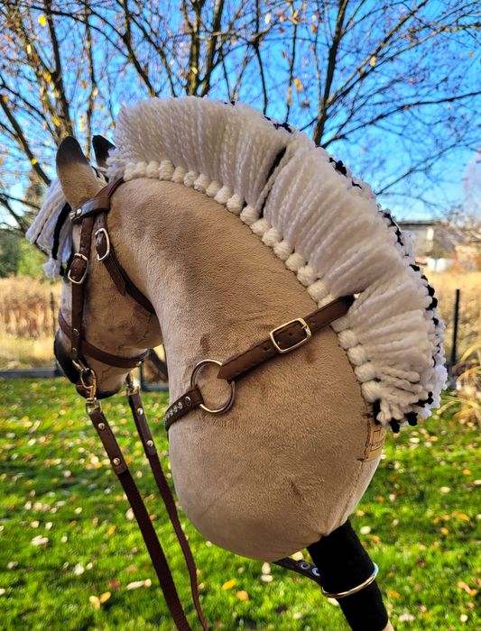Konik Hobby Horse Fiord A4 ręcznie szyty z minky,zestaw z ogłowiem #36
