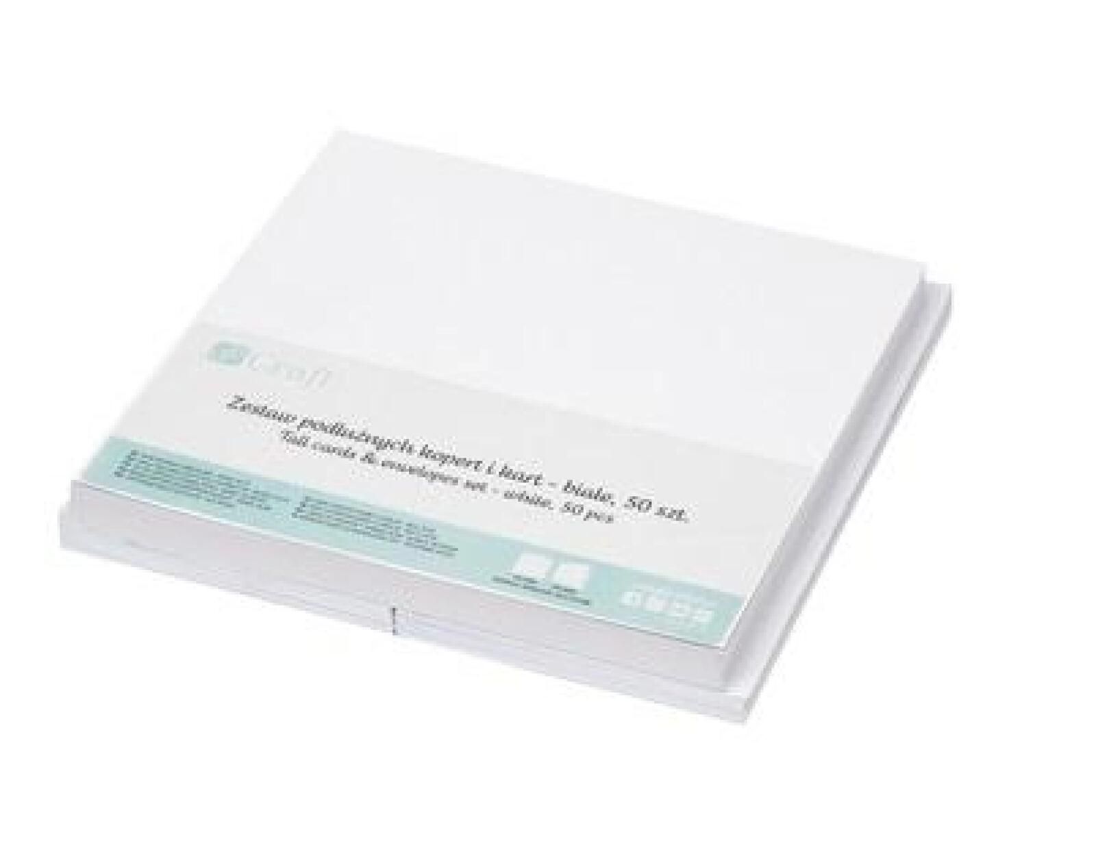 Zestaw kopert i kart białe 50szt Dalprint pudełko,222x227 mm