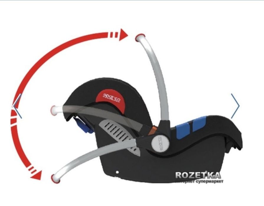 Автокрісло sparco 0-13 кг з системою isofix та шасі