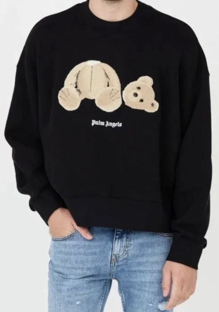 • PALM ANGELS - Nowa Bluza Długi Rękaw bez Kaptura Unisex L / XL