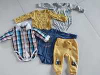 Zestaw ubrań niemowlak 74 body spodnie