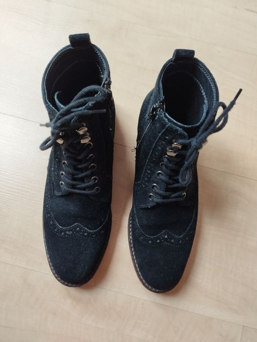 Deichmann 5th avenue czarne botki zamszowe 37