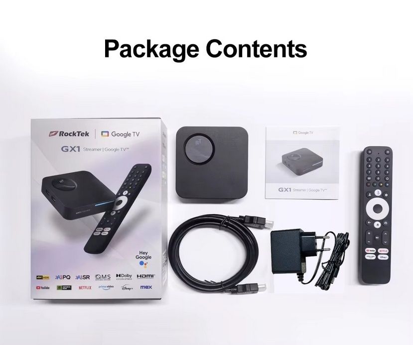 RockTek GX1  4/32gb GoogleTV 12 Android Box 4k НОВЫЙ! 2025г. ТВ бокс