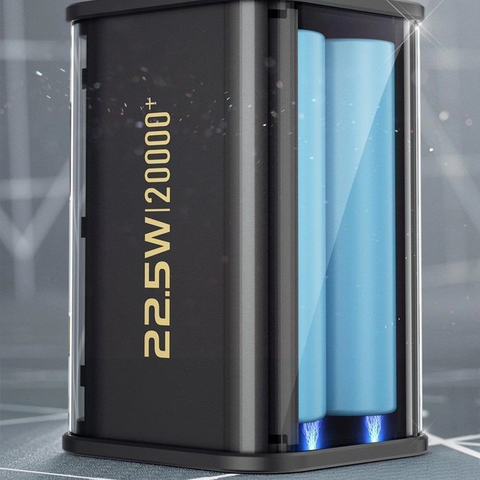 Dudao powerbank 20000mAh 1xUSB-A / 1xUSB-C 22.5W PD czarny