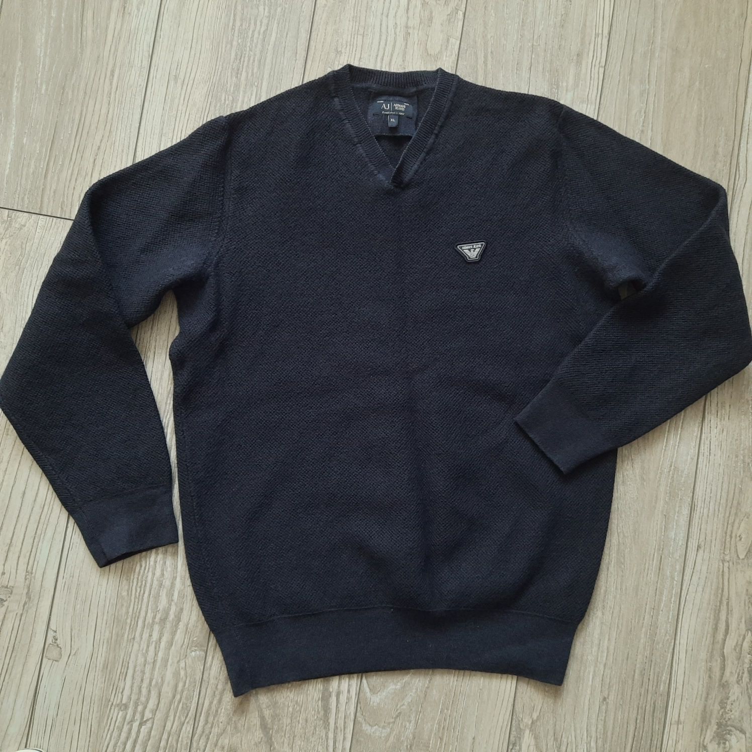 Armani Jeans sweter męski r. S granatowy