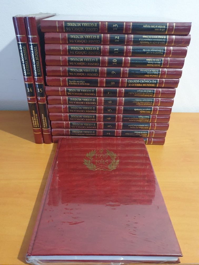 Colecção Grande Crónica da Segunda Guerra Mundial, 16 volumes em bom e