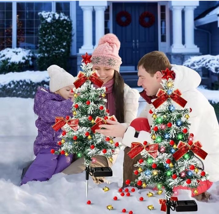 2 x Choinka na święta, solarna wodoodporna