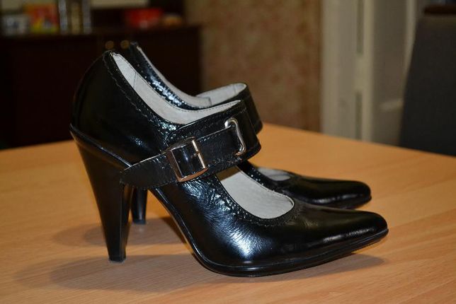 Туфли женские кожаные лакированные, размер 37
