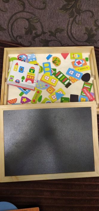 Деревянные магнитные пазлы для детей. Развивающие игрушки