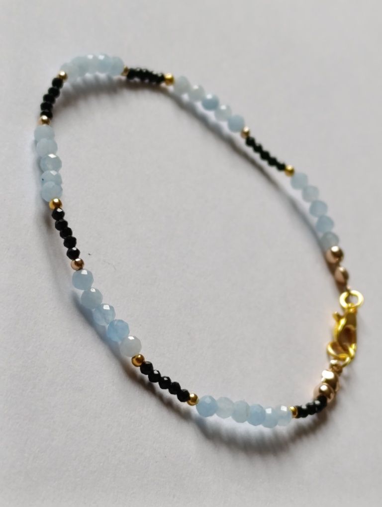 Bransoletka Akwamaryn,spinel