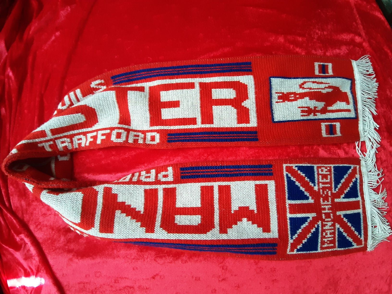Szalik Manchester United lata 90te 100% Oryginał England piękny