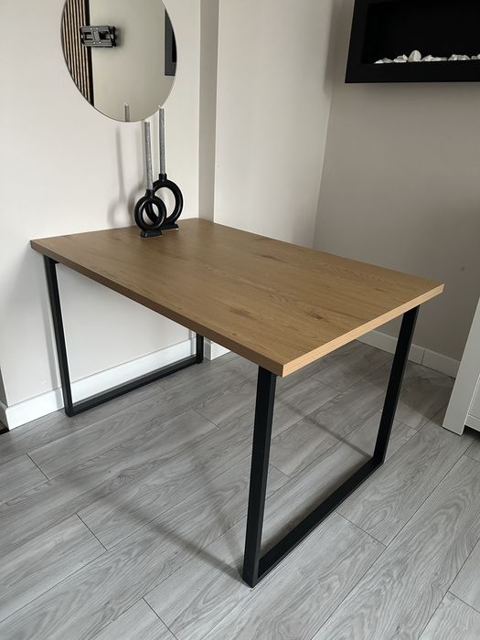 Stół 120x80 cm jak nowy dąb stal