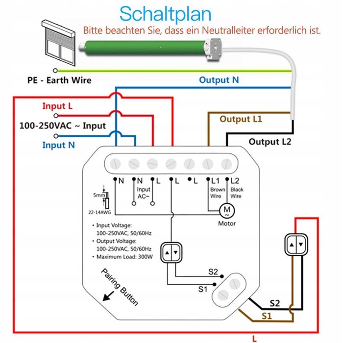 4szt Moduł przekaźnikowy do rolet elektrycznych z WIFI i wyłacznikiem