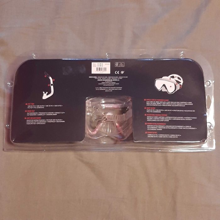 Conjunto Máscara + Tubo Mergulho Júnior Rosa