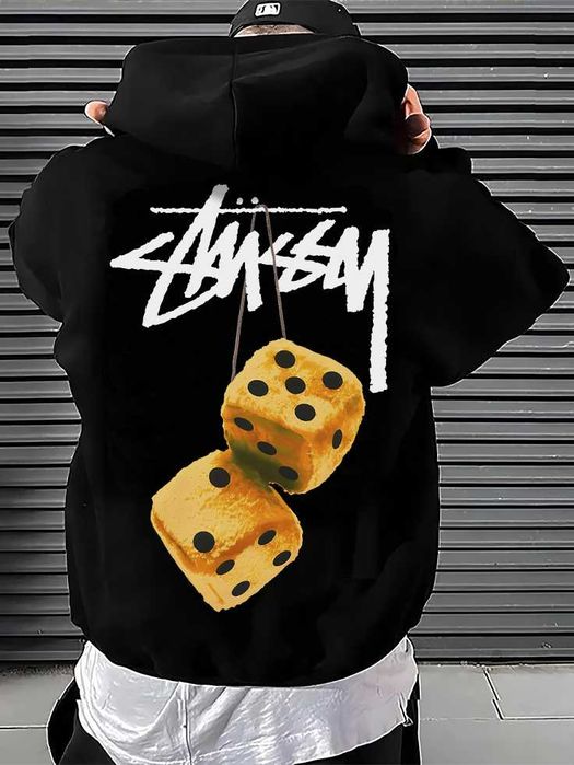 С М Л ХЛ » Худи Stussy Yellow Fuzzy  » Биг Лого Принт » Кофта  Стусси