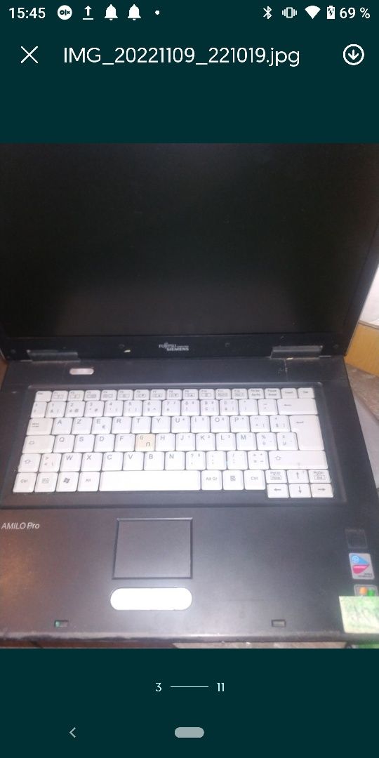 Ноутбук Simens в рабочем состоянии XP без блока питания