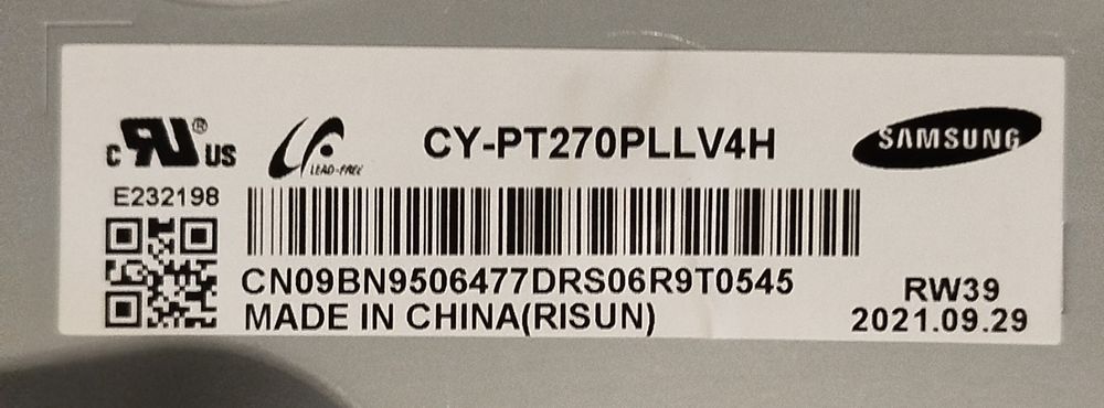 Main Board G75T BN41-02780 для моніторів Samsung C27G75 C27G55